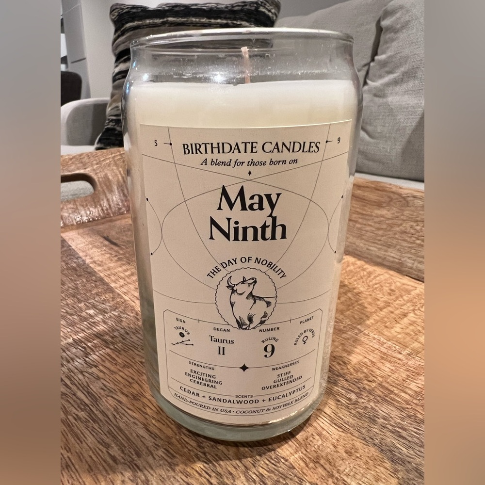 Birthdate Candle — May Ninth